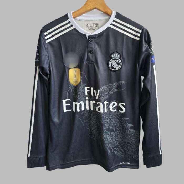 REAL MADRID DRAGON RONALDO JERSEY FULL BLACK (2) REAL MADRID DRAGON RONALDO JERSEY FULL BLACK