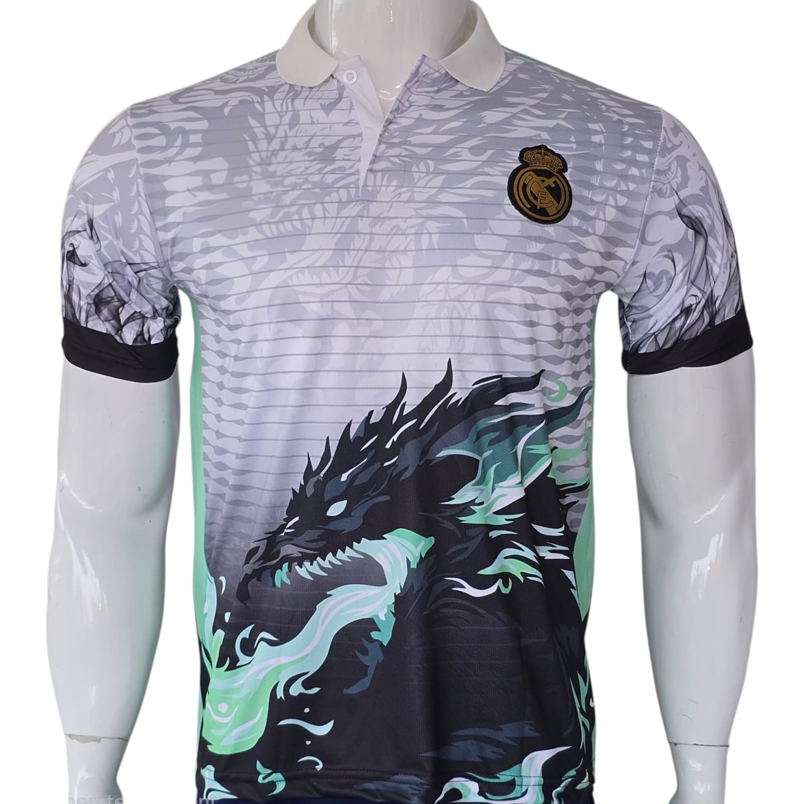 Real Madrid Dragon Edition Polo Football Jersey Real Madrid Dragon Edition Polo Football Jersey