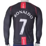 Manchester United 2007-08 Retro Long Sleeve Away Kit - Image 4
