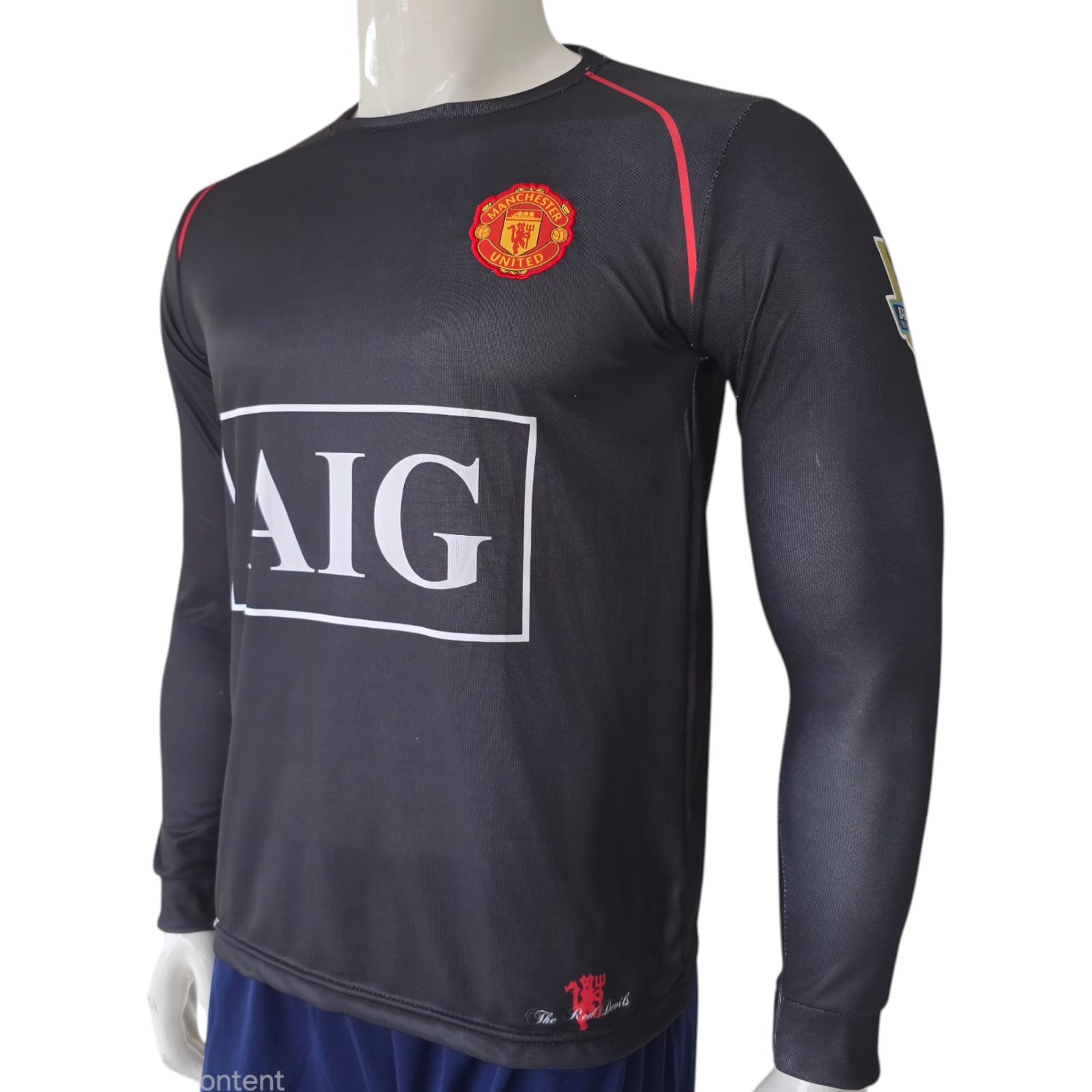 Manchester United 2007-08 Retro Long Sleeve Away Kit - Image 3