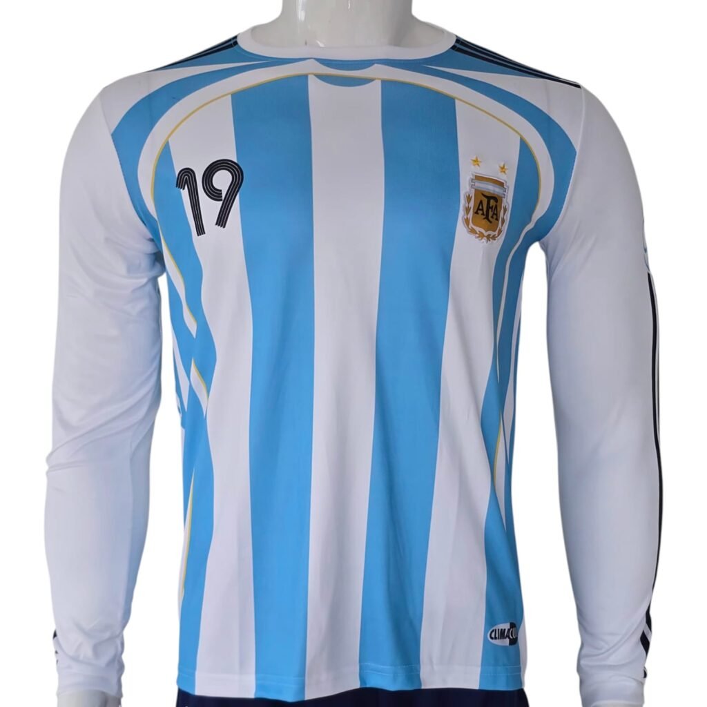 Argentina 2006 World Cup Full Sleeve Messi Football Jersey