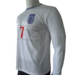 Beckham #7 England Long Sleeve Jersey side view