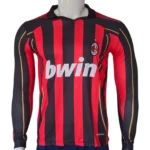 AC Milan 2006–07 "Athens Glory" polo Neck Long Sleeve Jersey