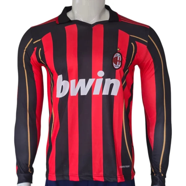 AC Milan 2006–07 "Athens Glory" polo Neck Long Sleeve Jersey