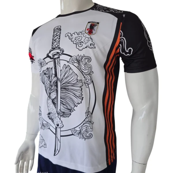 Japan Katana & Fish Concept Football Jersey side view