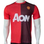 Manchester United Red & Black Graphic Retro Jersey
