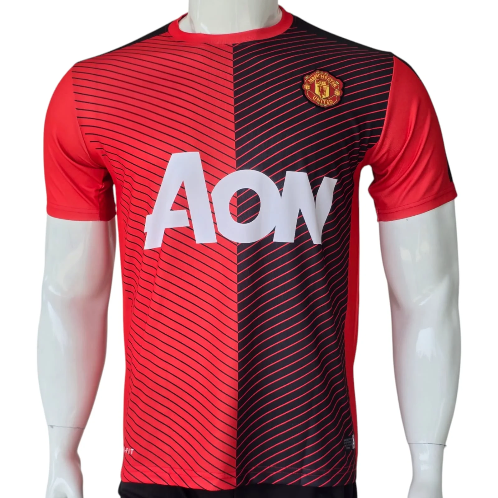 WhatsApp Image 2026-09-25 at 1.35.22 PM (1) Manchester United Red & Black Graphic Retro Jersey - Image 1