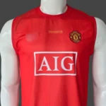 Manchester United 2007/2008 Home Football Jersey – UEFA Champions League "Final Moscow 2008" Sleeveless Edition - Image 2