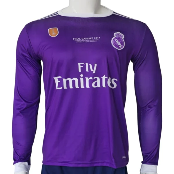 Real Madrid CF 2016/2017 Away Football Jersey – UEFA Champions League "Final Cardiff 2017" Long Sleeve Edition