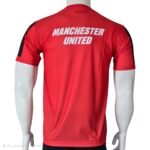 Manchester United Red & Black Graphic Retro Jersey - Image 3