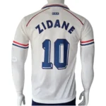 France 1984 Away Retro #10 Zidane Jersey back view