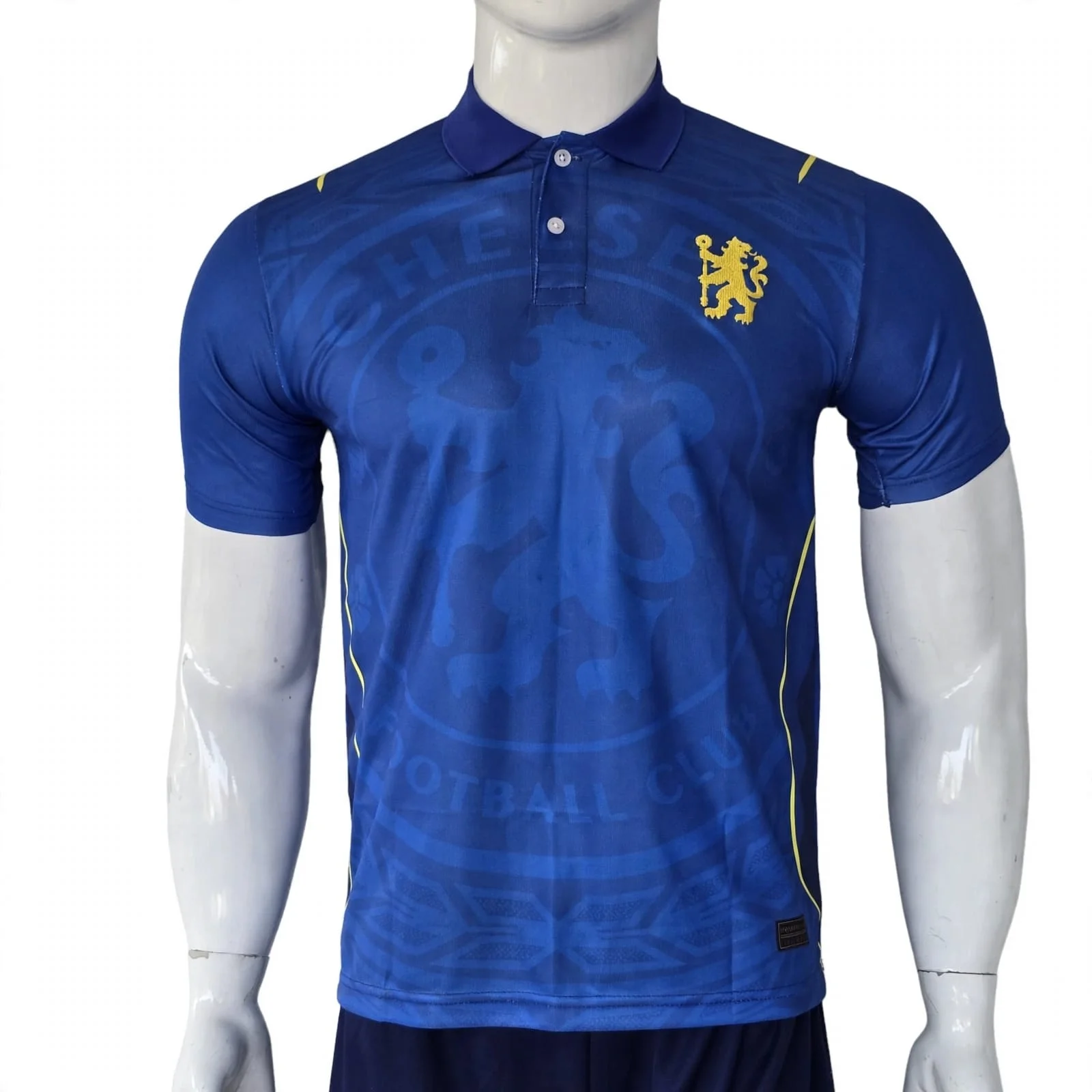 WhatsApp Image 2026-09-30 at 11.14.13 AM Chelsea FC Special Edition Blue Polo Jersey – Gold Lion Crest - Image 1