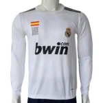 Real Madrid 2009-10 Retro Home Long Sleeve Jersey – Bwin Sponsor Edition