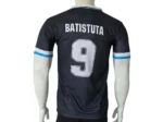 Argentina #9 Black & Blue Retro Jersey back view