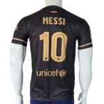 FC Barcelona 2020/21 Away Jersey – Black & Gold Edition back view