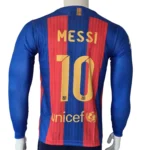 Barcelona 2016-17 Messi Long Sleeve Jersey back view