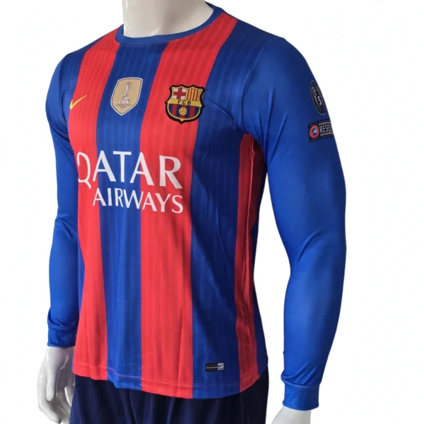 Barcelona 2016-17 Messi Long Sleeve Jersey side view