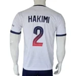 Paris Saint-Germain (PSG) 2022 White Jersey back view