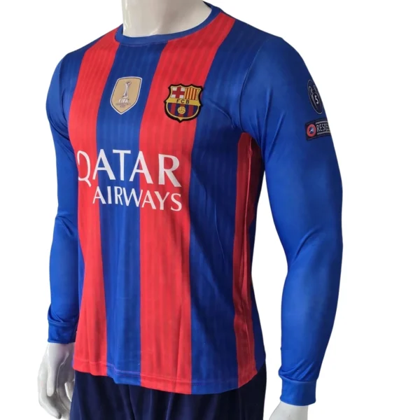 Barcelona 2016-17 Messi Long Sleeve Jersey side view