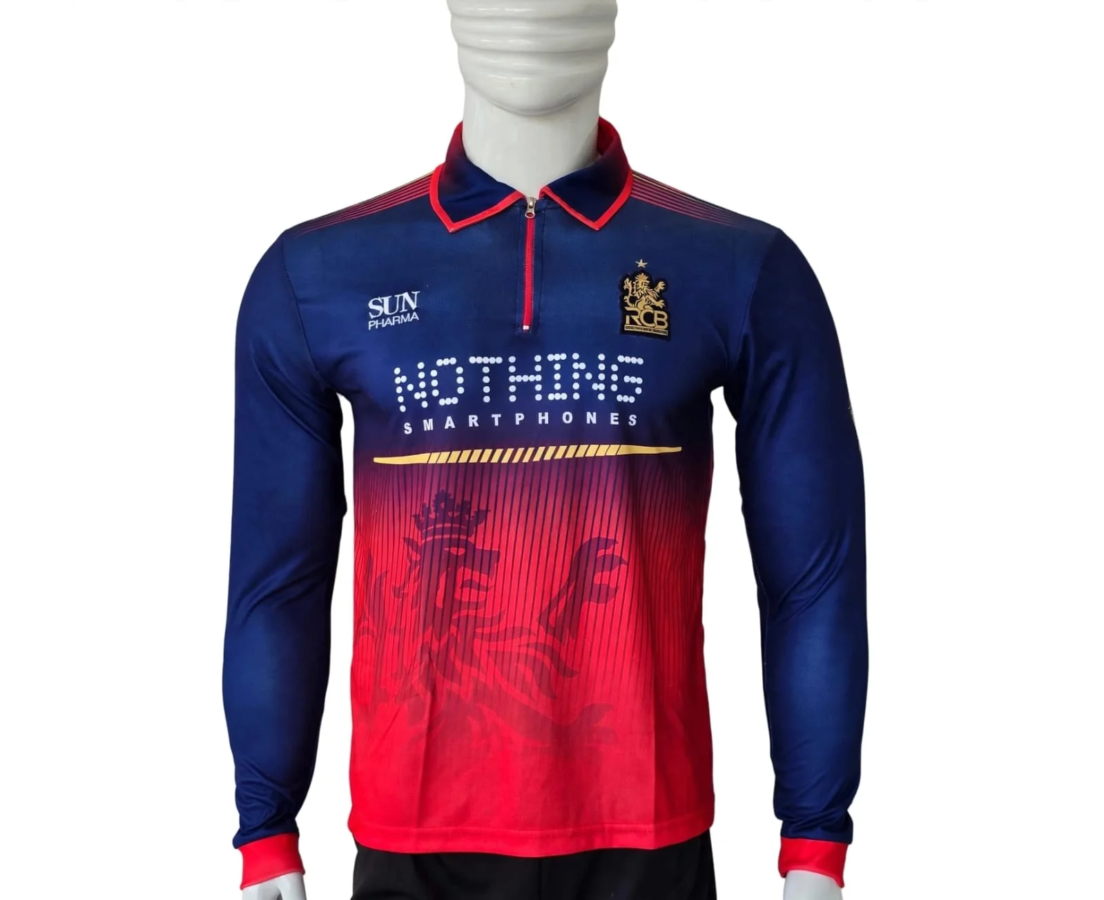 RCB Collar Zip blue #18 Full Sleeve Jersey RCB Collar Zip blue #18 Full Sleeve Jersey