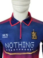 RCB Collar Zip blue #18 Full Sleeve Jersey side view