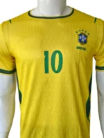 Brazil National Team Yellow #10 Jersey side view