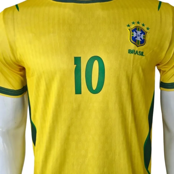 Brazil National Team Yellow #10 Jersey side view