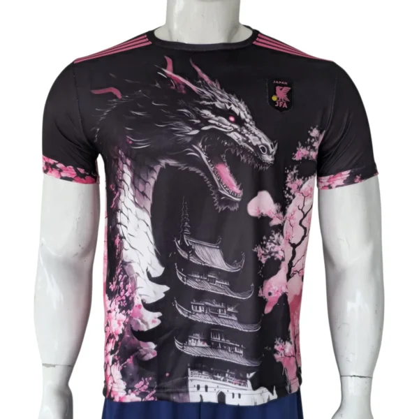 Japan Black & Pink Dragon Special Jersey