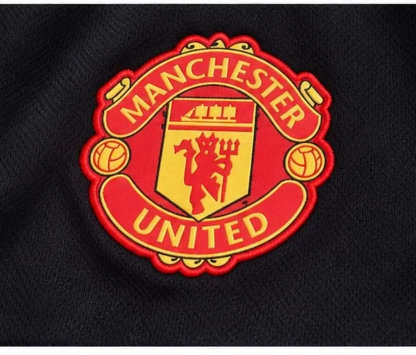 Manchester United Black Football Shorts side view
