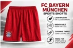 Bayern Munich Red Football Shorts side view