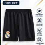 Real Madrid Black Football Shorts