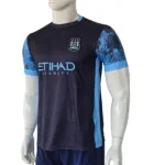 Man City Away Navy Blue & Sky Blue Jersey side view