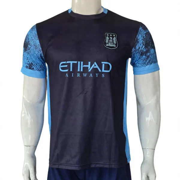 Man City Away Navy Blue & Sky Blue Jersey