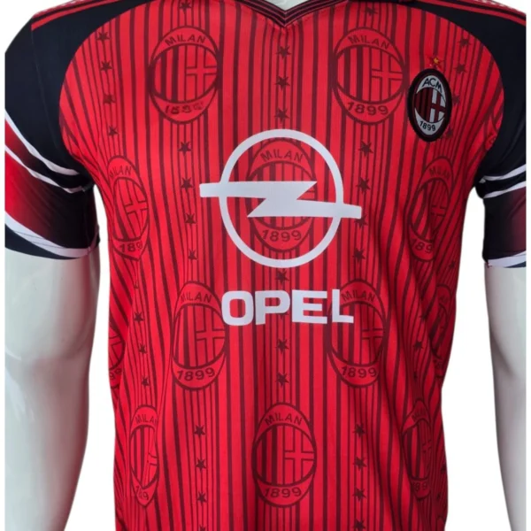 AC Milan 1999 Home Red Retro Jersey side view