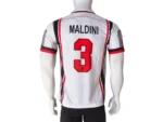 AC Milan 1995–96 White & Black Retro Jersey back view