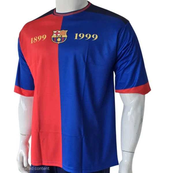 Barcelona 1899-1999 Red & Blue Retro Jersey side view