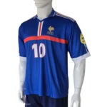 France Zidane #10 Home Retro Jersey side view