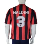 AC Milan 1998–1999 Red & Black Retro Jersey back view