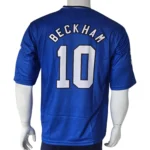 Manchester United 1999 Blue Retro Jersey back view