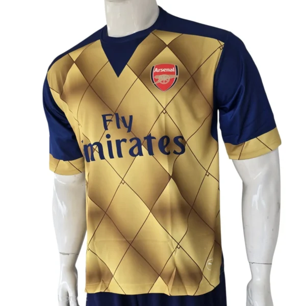 Arsenal 2015/16 Gold Away Retro Jersey side view