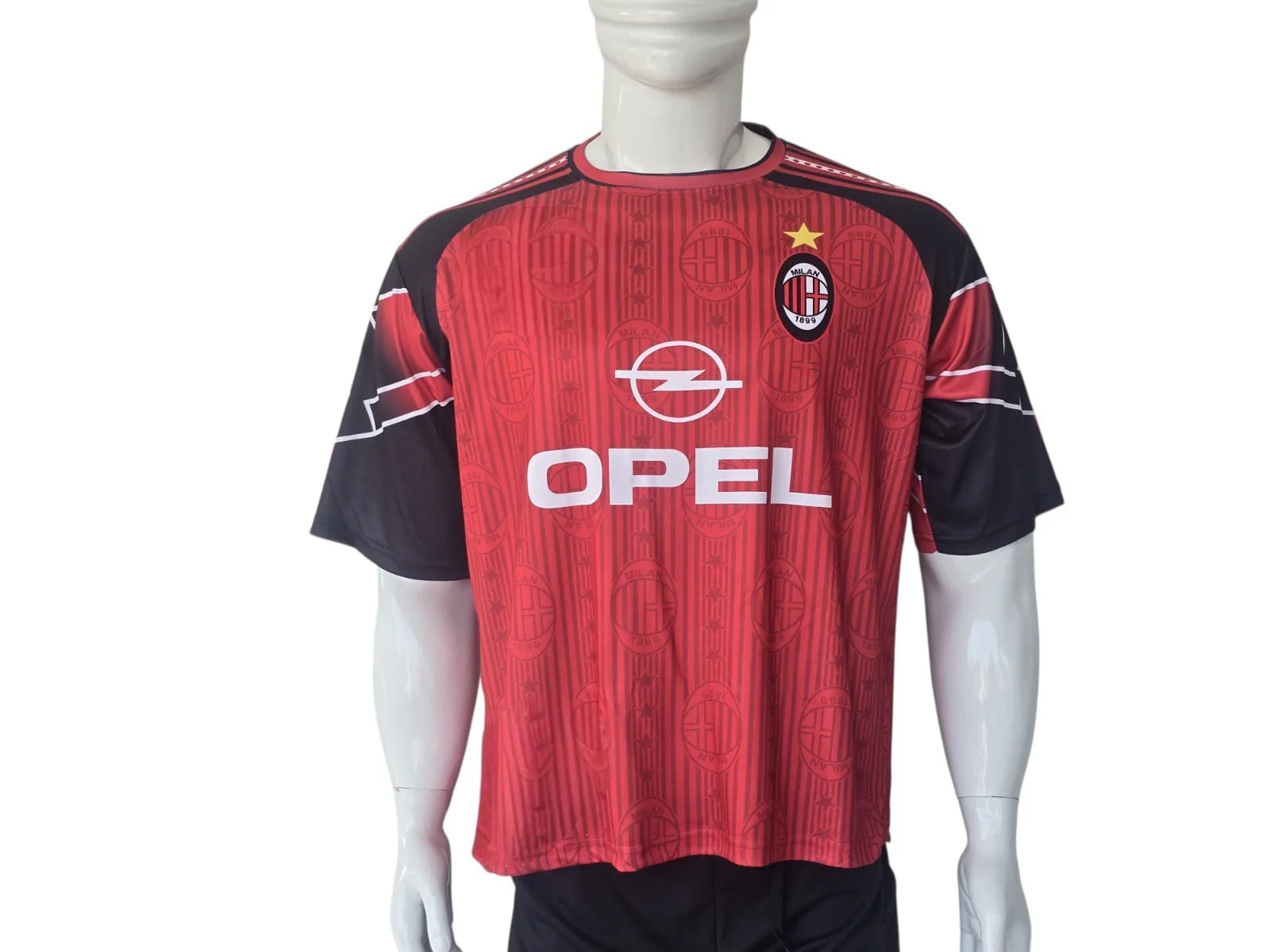AC Milan 1999-2000 Red & Black Jersey AC Milan 1999-2000 Red & Black Jersey