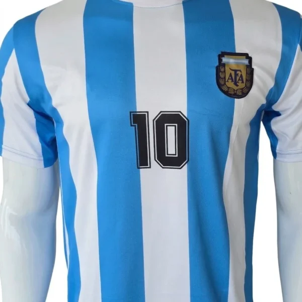 Argentina Retro Home Football jersey side view