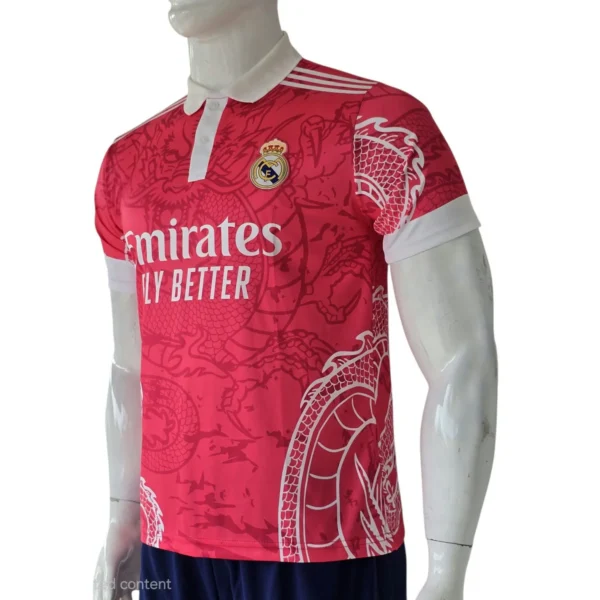 Real Madrid Dragon pink Jersey side view