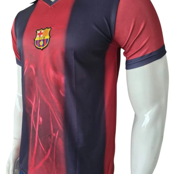 FC Barcelona Retro Polo Collar Jersey side view