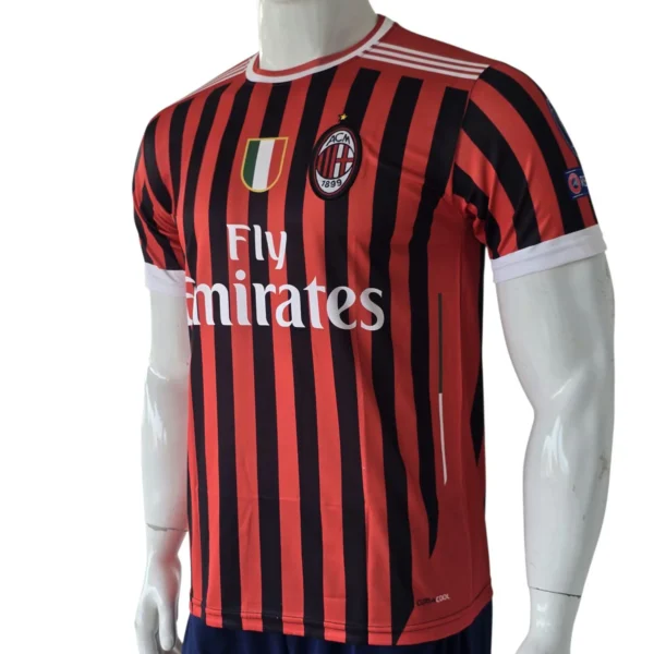 AC Milan 2011/12 Home Retro Football Jersey side view