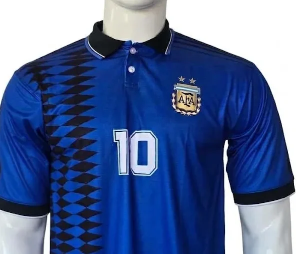 Argentina 2002 Five Sleeve Retro Jersey side view